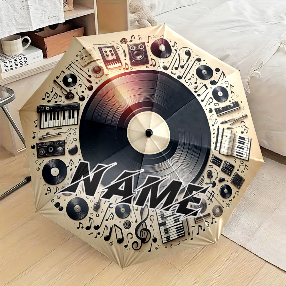 Musical Instrument And Names - Paraplu met gepersonaliseerde naam, 